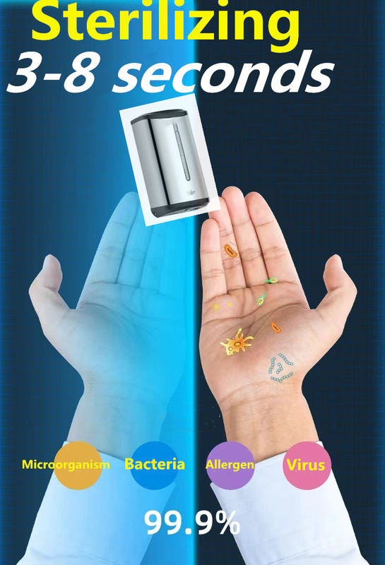 Dispensateur de savon sans contact monté sur le mur en acier inoxydable Sensor infrarouge automatique Stérilisateur de main liquide
