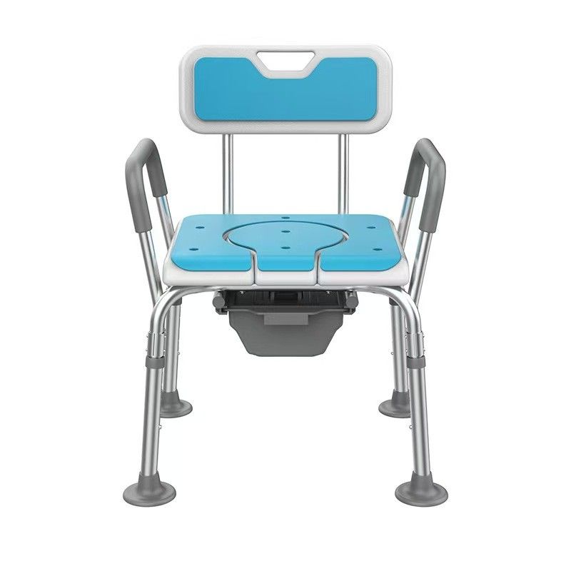 Adjustable Folding Bath Chair Elderly Bathroom Seat Shower Bath Commode Chair for Medical